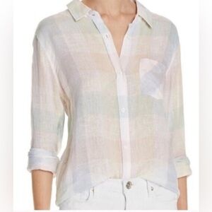 Rails Charli Pastel Buffalo Plaid Button-Down‎ Shirt - XS